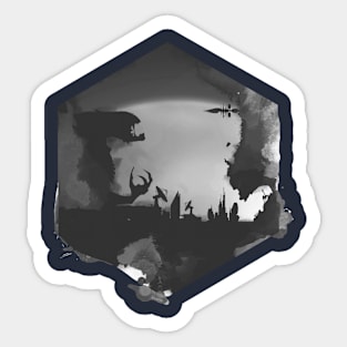 Invaders From The Deep Space Sticker